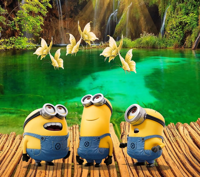 HD-wallpaper-2160x1920px-beach-butterfly-cartoons-holidays-minion