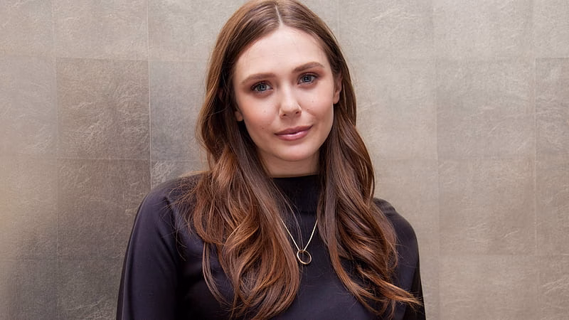 HD-wallpaper-actress-american-brunette-elizabeth-olsen-is-wearing-blue-dress-and-neck-chain-girls
