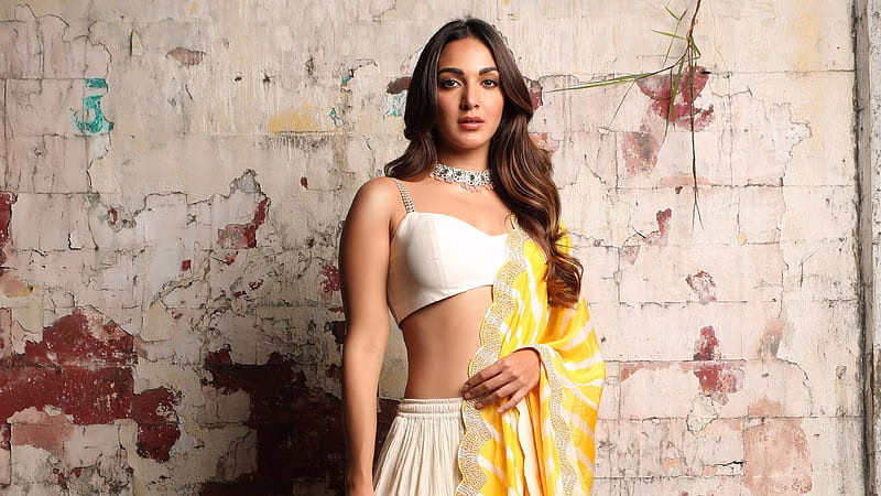 HD-wallpaper-actress-kiara-advani-wearing-white-yellow-dress-shawl-standing-in-wall-background-girls
