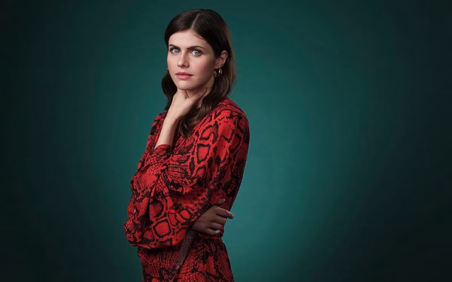 HD-wallpaper-alexandra-daddario-american-actress-hoot-red-dress-hollywood-star