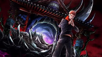 HD-wallpaper-anime-jujutsu-kaisen-sukuna-jujutsu-kaisen-pink-hair-boy-red-eyes-school-uniform-thumbnail