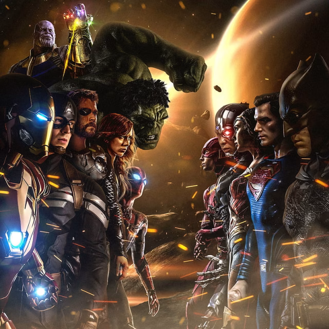 HD-wallpaper-avengers-vs-dc-thanos-marvel-thor-ironman-hulk-black-widow-scarlett-johansson-endgame-2019