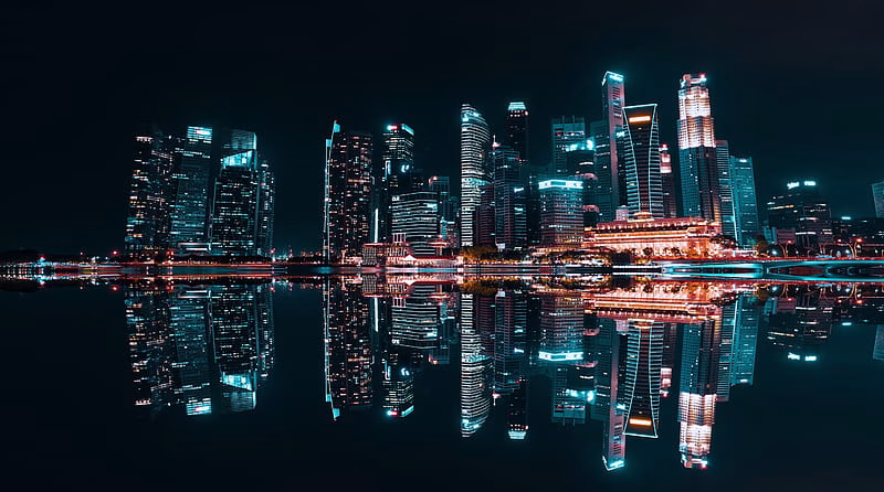 HD-wallpaper-city-reflection-night-ultra-city-beautiful-night-urban-reflection-skyline