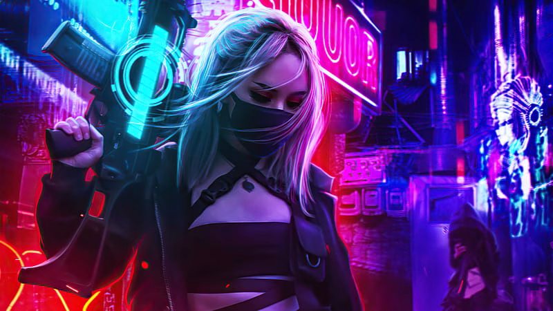 HD-wallpaper-cyberpunk-girl-in-neon-mode-cyberpunk-scifi-artist-artwork-digital-art-gun-artstation