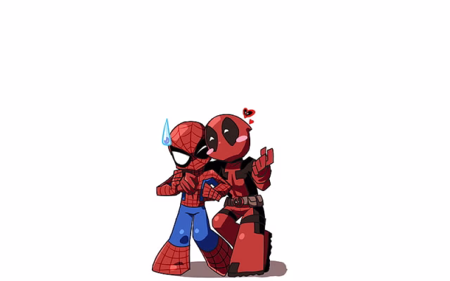 HD-wallpaper-deadpool-spiderman-art-deadpool-spiderman-superheroes-white