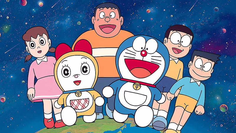 HD-wallpaper-doraemon-and-friends-with-background-of-planets-and-stars-doraemon