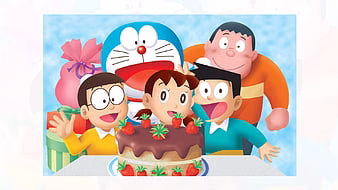 HD-wallpaper-doraemon-and-friends-with-cake-doraemon-thumbnail