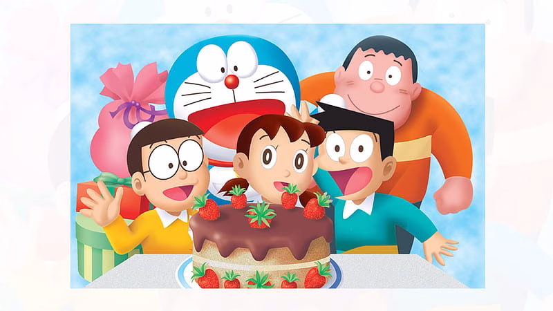 HD-wallpaper-doraemon-and-friends-with-cake-doraemon