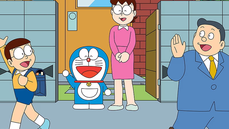 HD-wallpaper-doraemon-and-nobita-family-doraemon