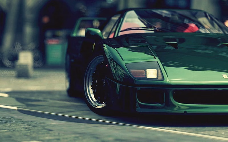 HD-wallpaper-green-ferrari-f40-italian-green-ferrari-car