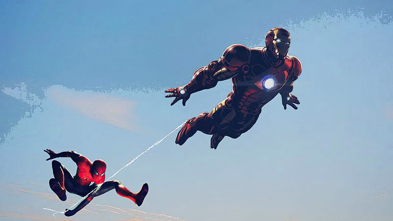 HD-wallpaper-iron-man-and-spider-man-iron-man-spiderman-superheroes-artwork-artist