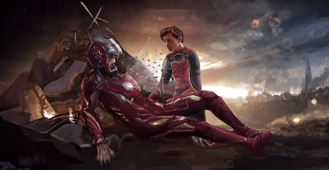 HD-wallpaper-iron-man-and-spiderman-last-scene-art