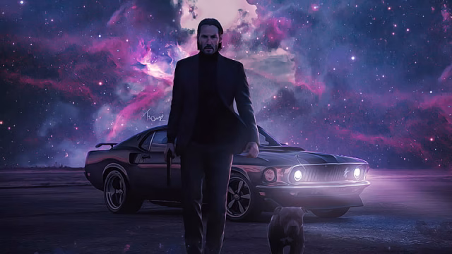 HD-wallpaper-john-wick-80s-aesthetic-car-dog-vintage