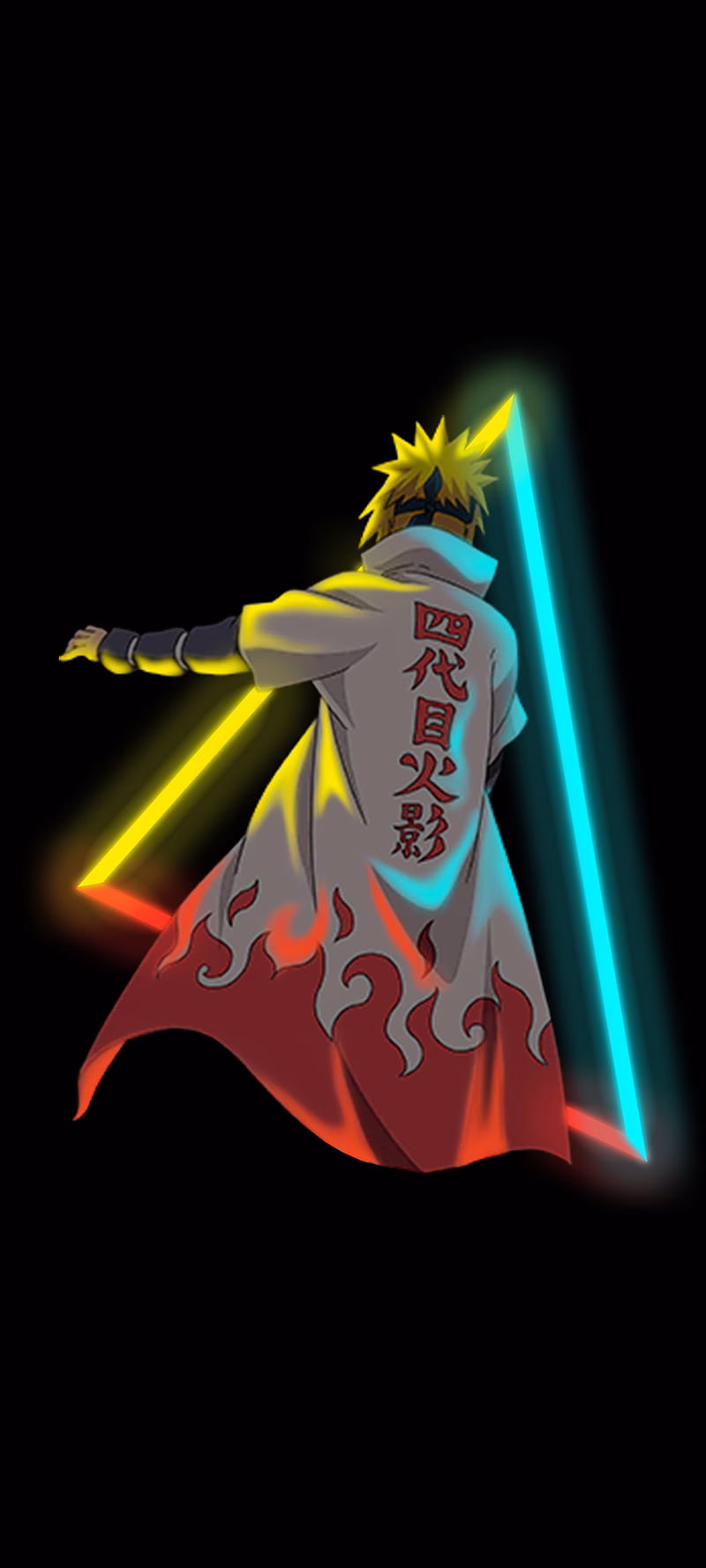 HD-wallpaper-minato-neon-naruto-black-shippuden-simple-hokage-anime