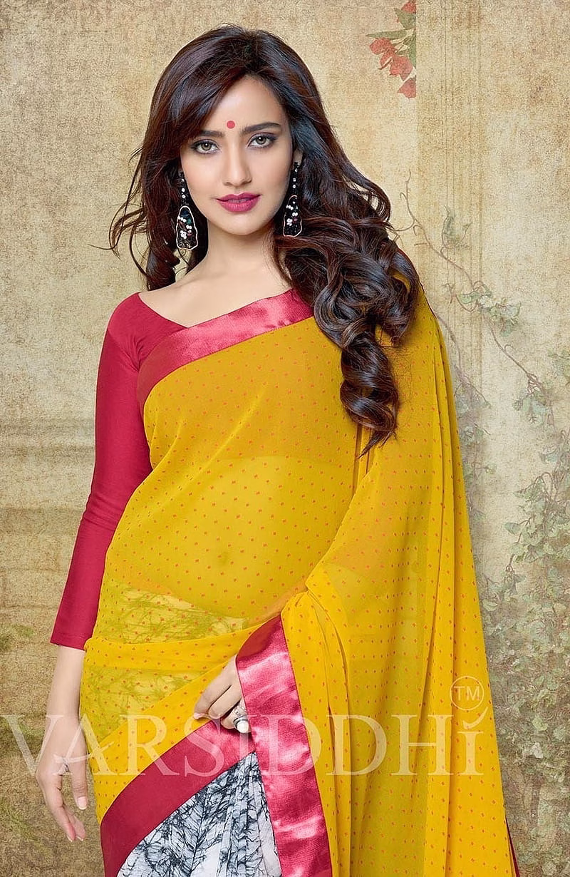 HD-wallpaper-neha-sharma-32-neha-shrama-saree-actress