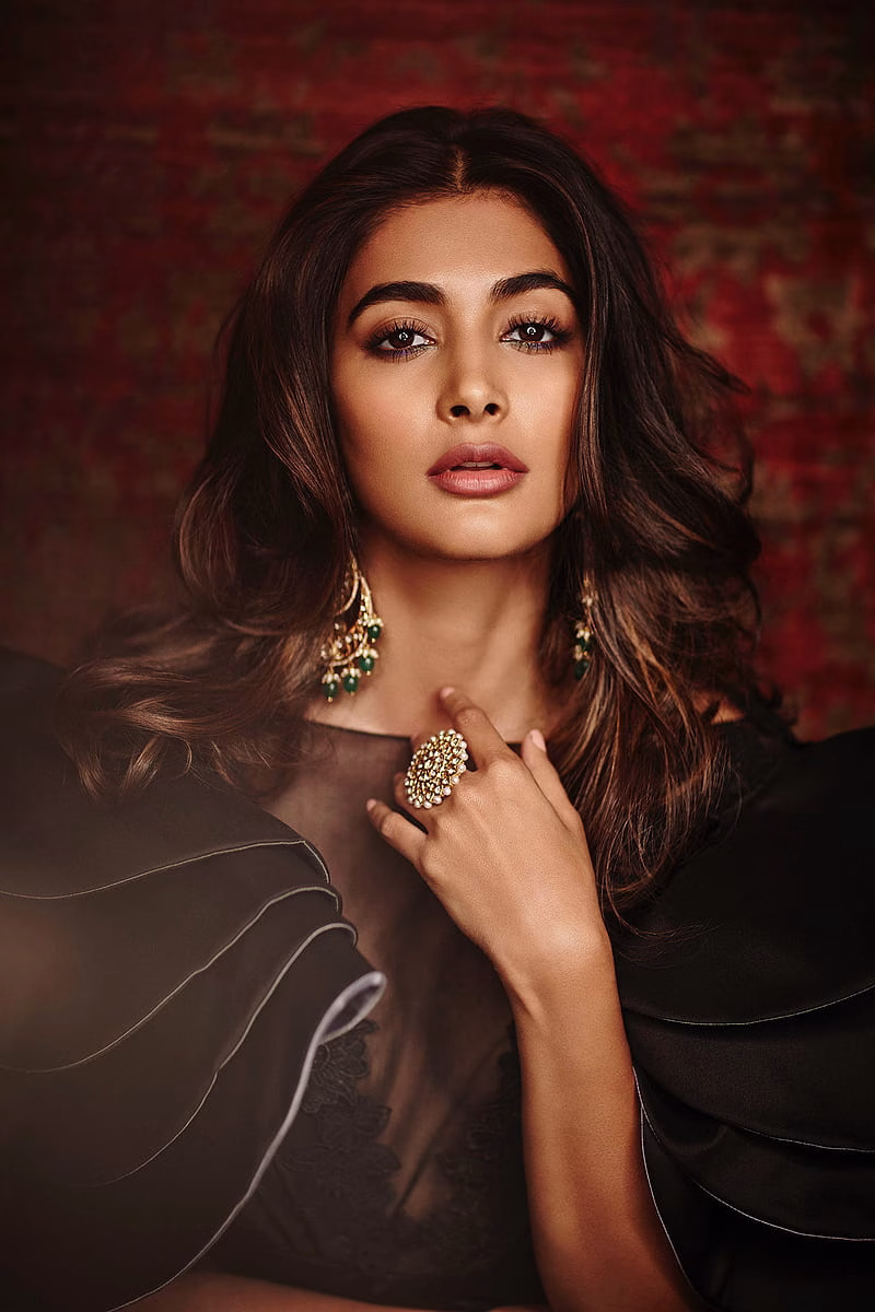 HD-wallpaper-pooja-hegde-black-actress