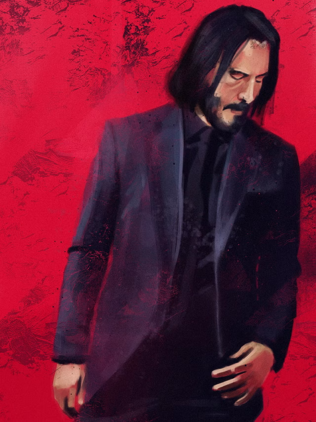 HD-wallpaper-red-background-drawing-john-wick-black-clothing-digital-painting-fan-art-artwork-portrait-display-dark-hair