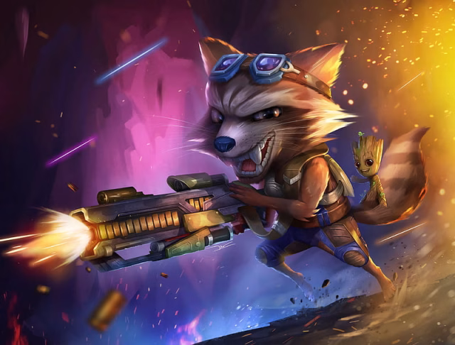 HD-wallpaper-rocket-raccoon-with-baby-groot-rocket-raccoon-baby-groot-artwork-digital-art