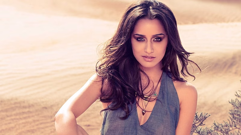 HD-wallpaper-shraddha-kapoor-bollywood-brunette-actress-blue-dress-beautiful-woman
