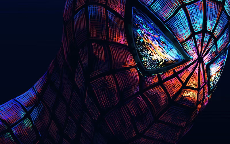 HD-wallpaper-spiderman-abstract-art-spider-man-superheroes-close-up-spiderman-portrait