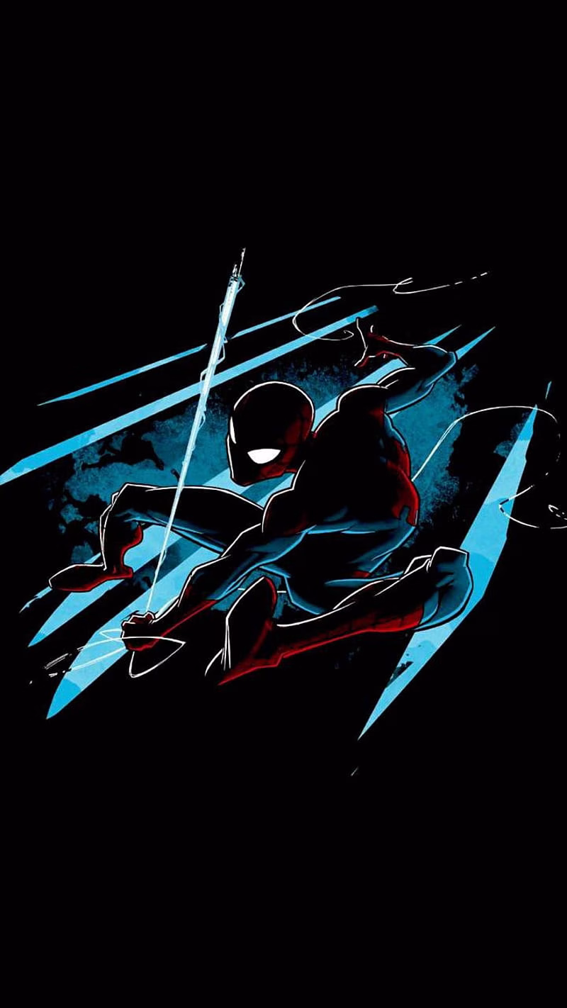 HD-wallpaper-spiderman-amoled-spiderman-amoled-design-black