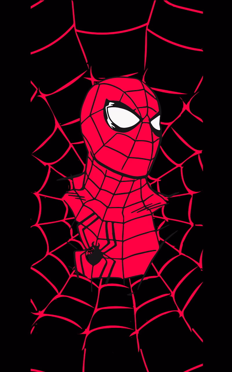 HD-wallpaper-spiderman-black-black-spiderman-drawing-minimalist-spider-face