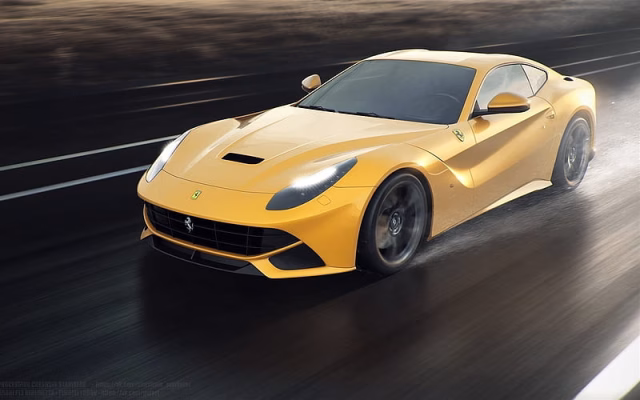 HD-wallpaper-supercars-ferrari-f12-berlinetta-rain-movement-yellow-berlinetta-sportcars-ferrari