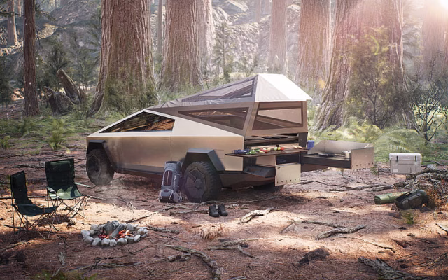 HD-wallpaper-2022-tesla-cybertruck-rear-view-exterior-electric-suv-new-cybertruck-forest-camp-american-electric-cars-tesla