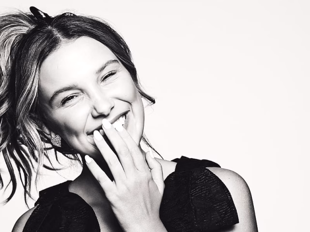 HD-wallpaper-actresses-millie-bobby-brown-actress-black-white-british-face-smile