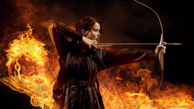 HD-wallpaper-fire-arrow-bow-movie-katniss-everdeen-jennifer-lawrence-the-hunger-games