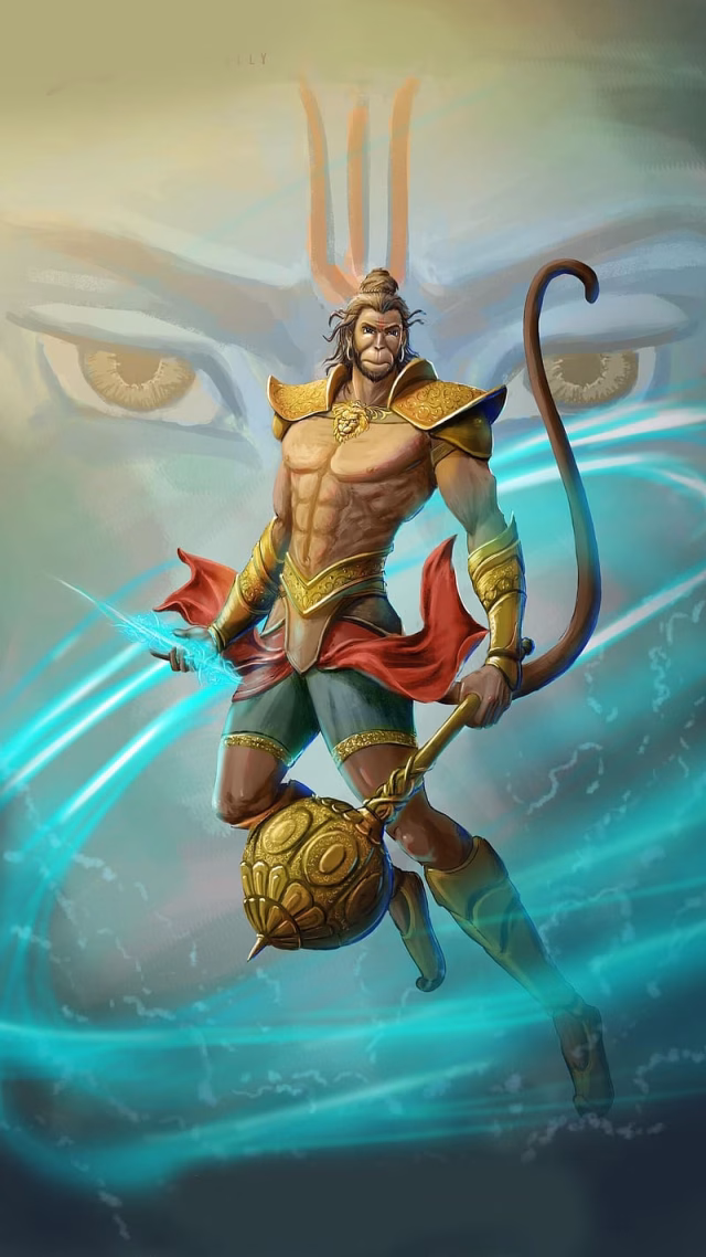 HD-wallpaper-hanuman-ji-dangerous-animation-bajrangbali-animated-lord