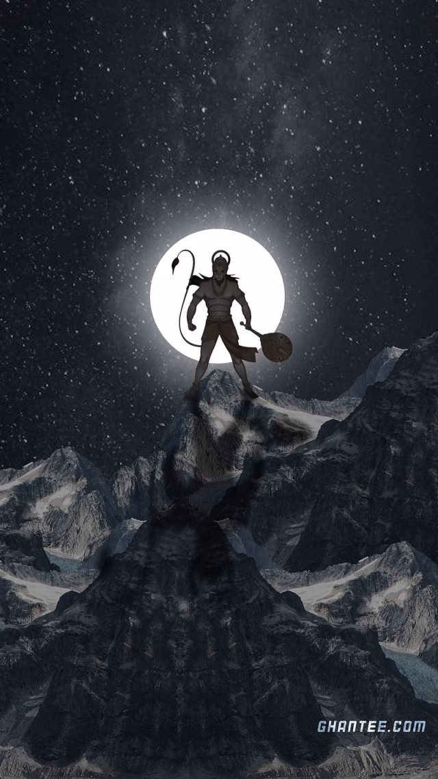 HD-wallpaper-lord-hanuman-with-stars-background-lord-hanuman-stars-background-moon-god-bajrangbali-mountains
