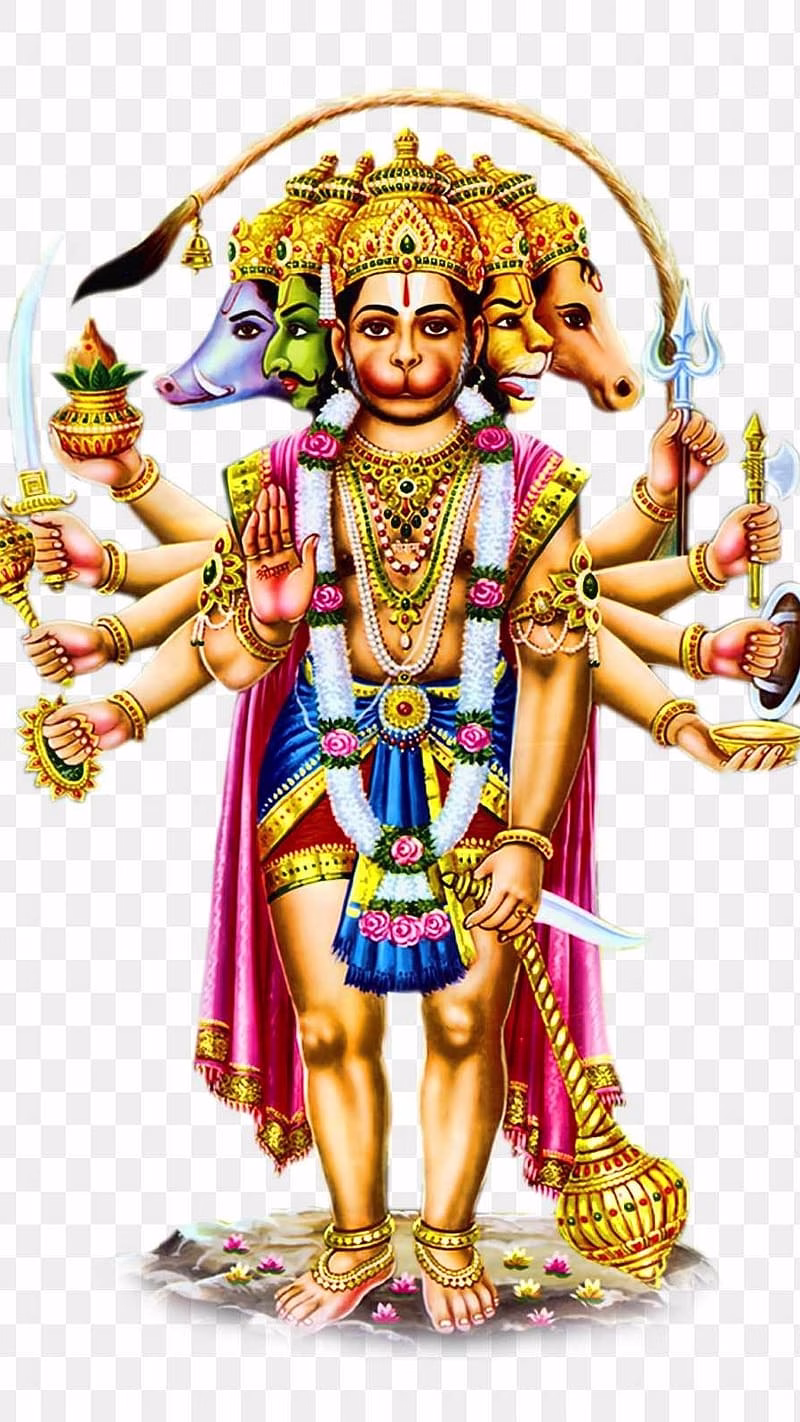 HD-wallpaper-panchmukhi-hanuman-ji-white-background-lord-god