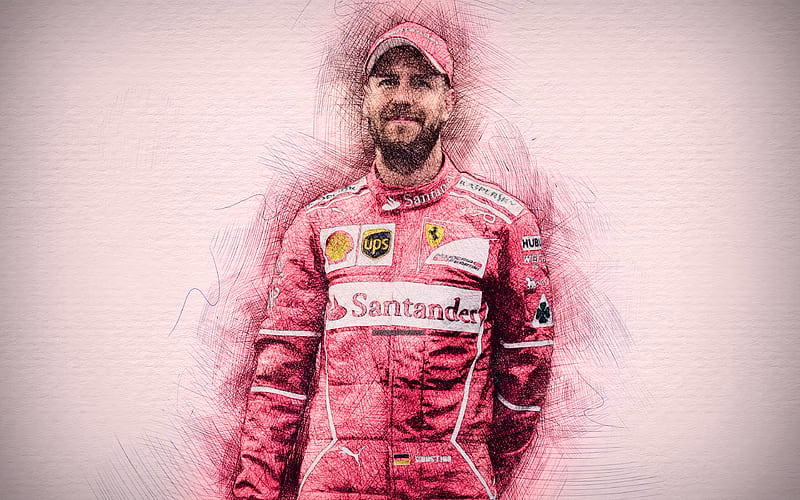 HD-wallpaper-sebastian-vettel-artwork-f1-scuderia-ferrari-drawing-vettel-formula-1-ferrari-formula-one