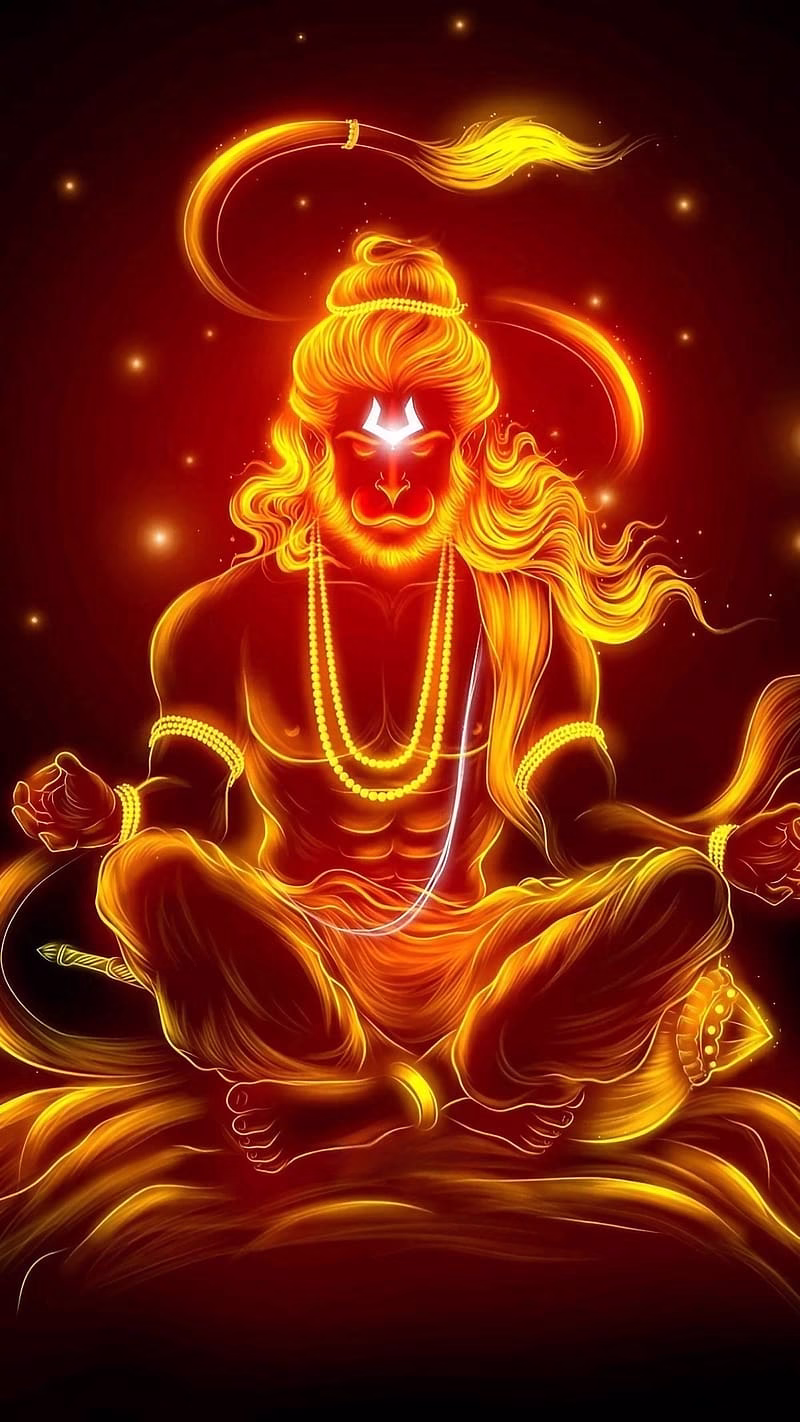 HD-wallpaper-sri-anjaneya-orange-art-bajrangbali-lord-hanuman
