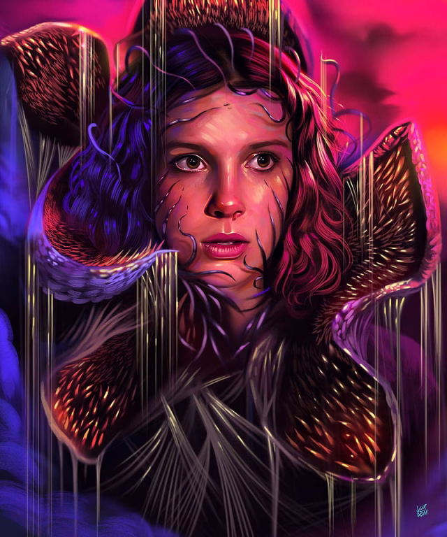 HD-wallpaper-yasar-vurdem-women-abstract-stranger-things-brunette-creature-painting-millie-bobby-brown